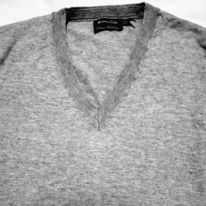 Massimo Dutti Grey v neck sweather
